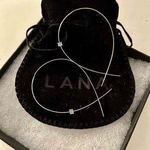 Large Lana crossover gold earrings